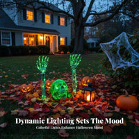 Lighted Skeleton Hand Stake Spooky Atmosphere LED Skeleton Arm Yard Light