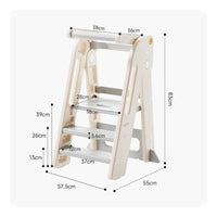 Foldable Learning Stool Stability Pads Children's Learning Stool Easy Assembly Kids Furniture for Washroom