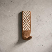 Wooden Wall Hook Rustic Wood Home Storage Easy to Install for Bedroom