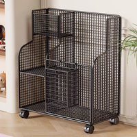 Large Capacity Mobile Fitness Equipment Storage Rack with Wheels