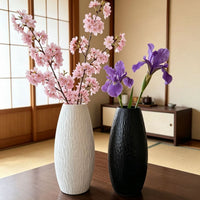 Plastic Ceramic-Look Vase Retro Style for Home Decor