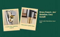 Brass pull-down faucet with sprayer