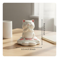 Cat Phone Holder Two-Way Function Praying Cat Figurine Great Gift Idea