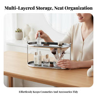 Tiered Acrylic Organizer Light Luxury Design 2-Tier counter spaceSaving for Women