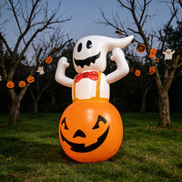 Halloween Inflatable Pumpkin Ghost Tumbler Decoration