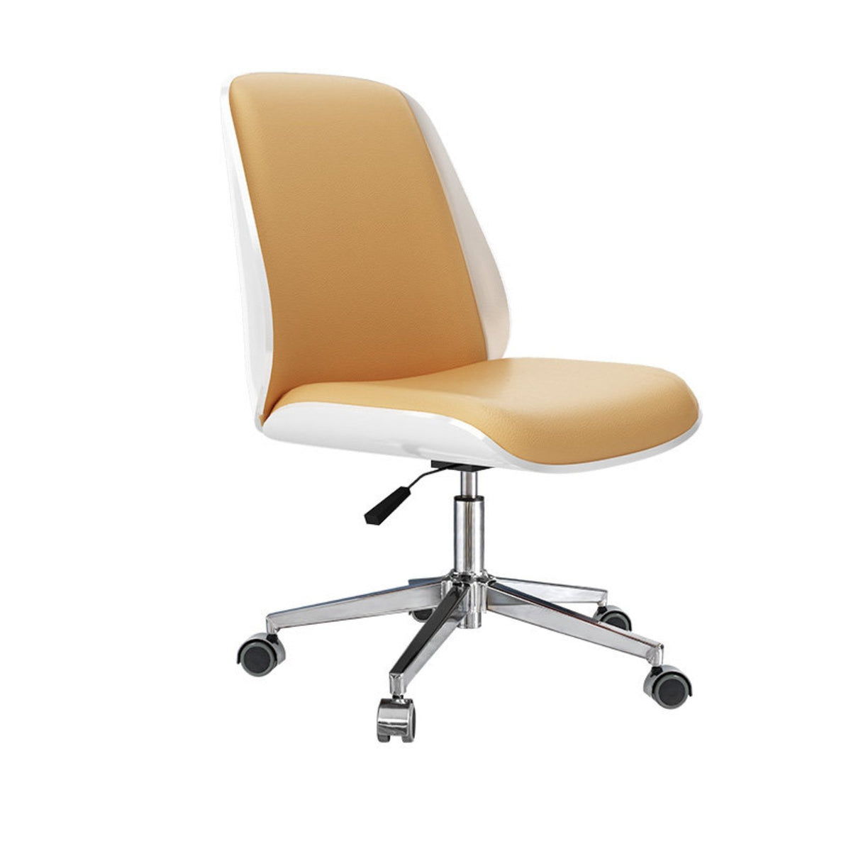 Armless Rolling Computer Chair Ergonomic Backrest for Bedroom, Students, Adults