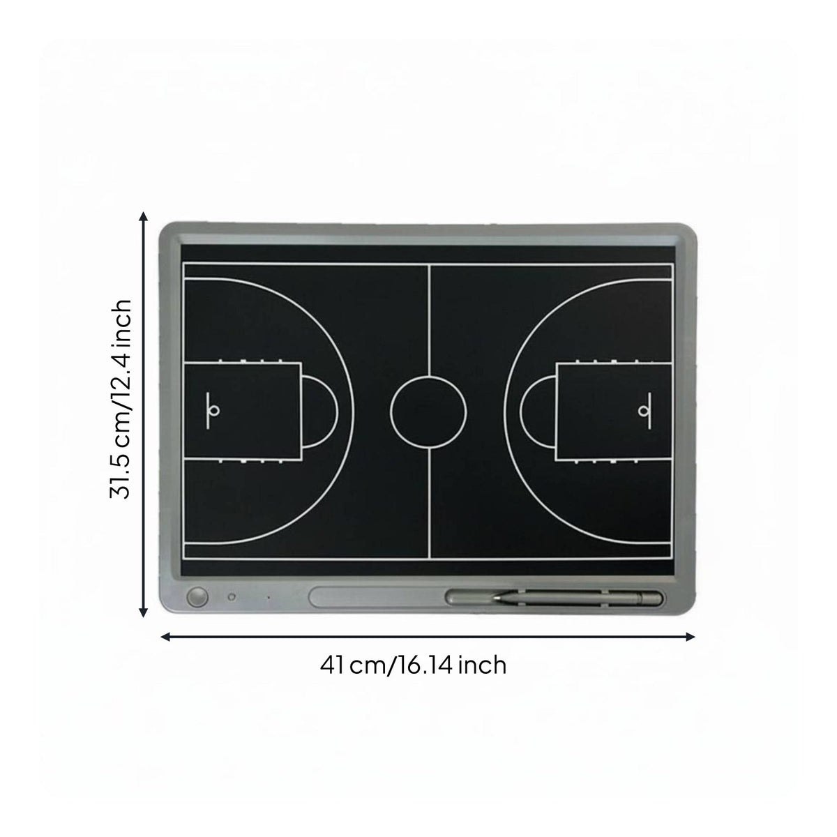 Single-Press Erase Basketball Soccer Coaching Clipboard Rewritable LCD Strategy Board Paperless Design for PE Teachers, Locker Room