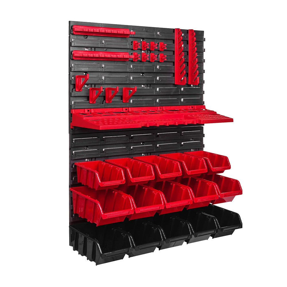 36-Piece Tool Hanging Board Set with Storage Boxes and Parts Organizer