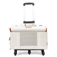 Rolling Cat Carrier Sturdy Cat Carrier with Wheels Portable for Cats