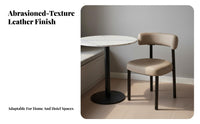 Upholstered Side Chair with Curved Backrest Minimalist Design Kitchen Seating Comfortable Padded Seat Anti-Slip Feet