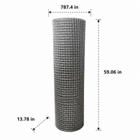 Hot-Dip Galvanized Steel Wire Mesh Roll, 1.5m x 20m, Galvanised Chicken Wire for Garden Fencing, Rodent Mesh, Pig Pens