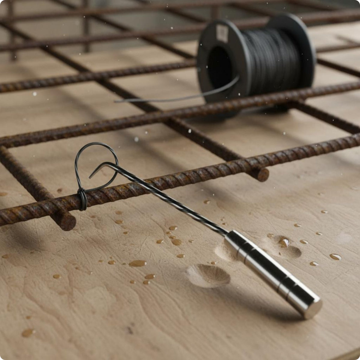 Steel Bar Tie Hook Steel Reinforcement Bar Wire Tying Tool Lightweight for Construction Workers