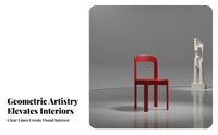 Geometric Geometric-Block Chair Minimalist Design Focal Point Furniture Artistic & Aesthetic Geometric Shape for Students