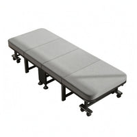Foldable Rest Bed Upholstered Folding Sleeping Cot Portable for Office