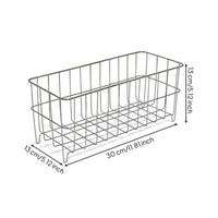 Wire Basket with Feet Rectangular Wire Storage Basket Versatile for Countertop