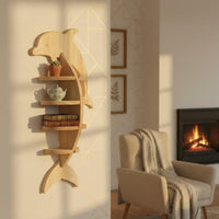 Wooden Wall Shelf Space Saving Decorative Wall Shelf Retro Design
