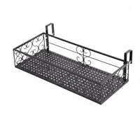 Hanging Railing storage rack areaSaving Balcony Shelf mesh Design for Fence, Gardeners