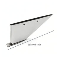 Outboard Tail Fin with Hardware Stainless Steel Outboard Motor Tail Fin Resistant Hydrodynamic Stabilizer Fins Kit for Marina Mechanics
