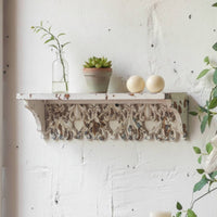 Wall Shelf with Scrollwork Vintage Carved Wall Shelf Easy to Install Display for Living Room