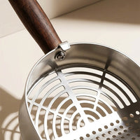 Litter Scooper and Metal Sifter with Rectangular Head, Stainless Steel Cleaner for Multi-Cat Household, Easy Clean Hanging Hole Storage Design