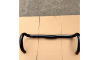 Black Road Bike Drop Handlebar Matte Finish 31.8 Mm Drop Handlebar Single-Piece Round Tube
