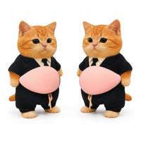 Cute Cat Sticker Die-Cut Cat Stickers 3D Belly Cartoon Animal Decals Funny for Laptop