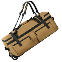 Large Rolling Duffel Bag Foldable Design Extra Large Trolley Bag Heavy Duty Wheeled Travel Backpack for Moving, Camping