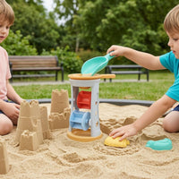 Wheat Straw Sandcastle Playset Rounded Edges Sand Play Tools Molded Surface Shell Mold Set Wide Opening for Children, Beach, Sandbox