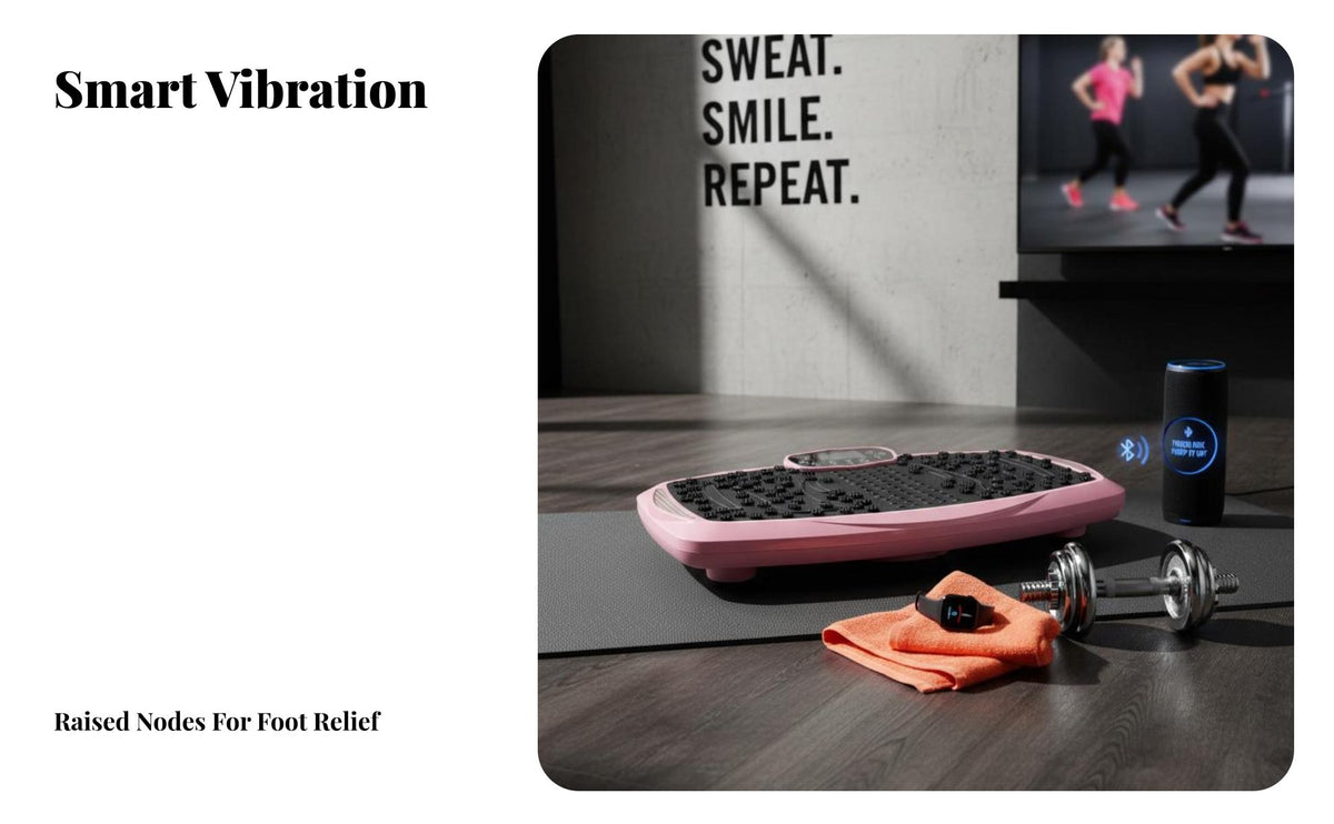 Bluetooth Music Speaker Vibration Plate Exercise Machine Adjustable Speed Whole Body Vibration Machine Wireless Controller Control Vibrating Fitness Stand Muscle Toning for Home Exercisers, Adults, Women, Relaxation, Living Room, Bedroom, Indoor
