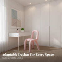 Upholstered Tube Chair Unique Shape Vanity Stool Multifunctional Design
