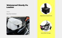 Waterproof PU leather motorcycle saddlebag
