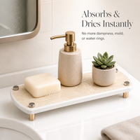 Japanese Style Diatomaceous Earth Toothbrush Holder for Bathroom Countertop