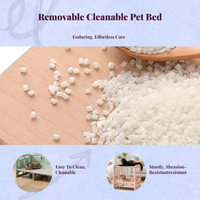 Washable mesh pet bed, non-slip base.