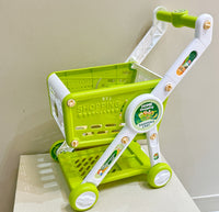 Simulated Shopping Cart Toy for Girls, Pretend Play Set for Kids 3-6 Years