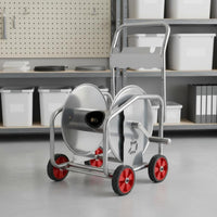 Hose Reel Cart Easy Winding Wheeled Garden Hose Winder Heavy Duty Outdoor Storage for Yard