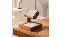 Watch Stand Valet Tray Padded Watch Display with Space-Saving Tray for Dresser, Counter