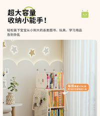 儿童书架可移动玩具收纳置物架宝宝绘本架落地简易机器人书柜家用