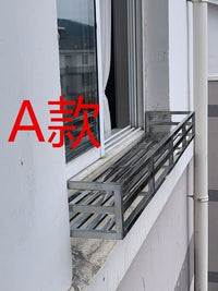 不锈钢阳台花架菜筐窗外高层置物架悬挂厨房钉墙架子室外厂家 加高直管挂钩款(留言栏杆尺寸) 80*30*20长宽高外部尺寸
