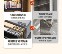 桌面书架置物架桌上带门防尘化妆品收纳展示柜铁艺儿童简易书柜子