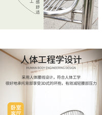 不锈钢椅子加厚加固靠背单人户外家用休闲现代简约电脑办公餐椅