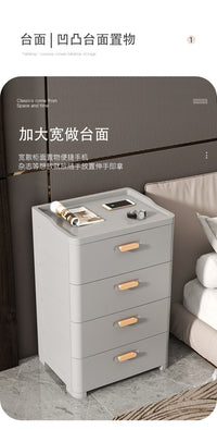 床头柜简约现代收纳柜抽屉式卧室家用床边柜小型小柜子塑料储物柜