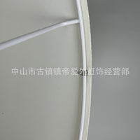 跨境现货DIY铁扣米白十字亚麻KD灯罩美式小圆铁灯罩可拆牛角架
