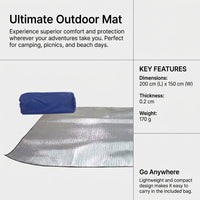 Camping Sleeping Mat, Aluminum Foil Foam Roll Mat for 1-2 People, Lightweight Beach Picnic Mat - Image 5