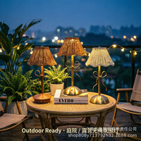 Woven Rattan Butterfly USB Rechargeable Ambient Table Lamp