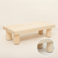Solid Wood Footrest Step Stool for Office, Toilet, Kitchen, and Leg Support