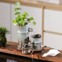 Ceramic Water Spout Compact Size Mini Landscape Water Decoration Natural Look