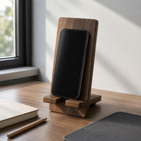 Desktop Phone Stand Tabletop Walnut Phone Stand Decorative