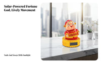 Wobbling Fortune God Solar Dashboard Decor, Creative Car Lucky Decor
