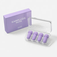 4 Pieces Soft Reusable Earplugs with Case Comfortable Ear Plugs with Case Compact Noise Blockers Portable for Sleeping, Studying