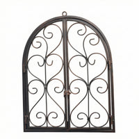 Wall Ornament with Scrollwork Arched Decor Symmetrical for Garden, Balcony